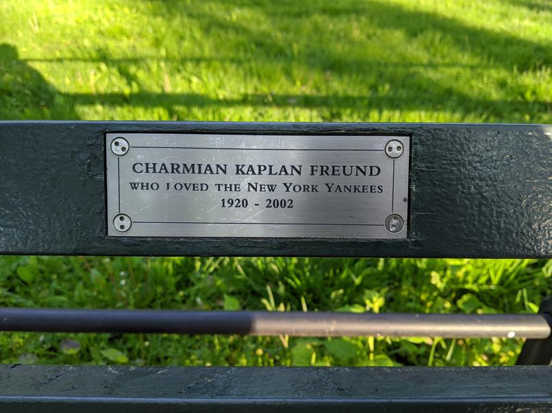 I saw this bench in Central Park