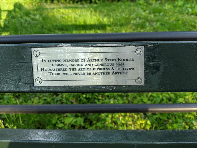 I saw this bench in Central Park