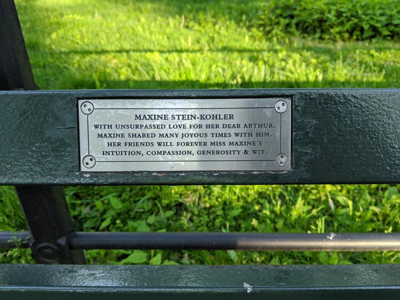 I saw this bench in Central Park