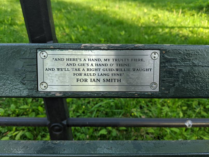 I saw this bench in Central Park