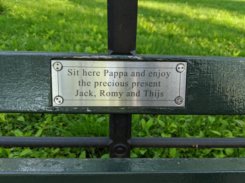 I saw this bench in Central Park