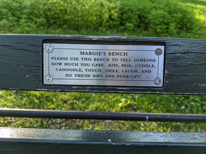 I saw this bench in Central Park