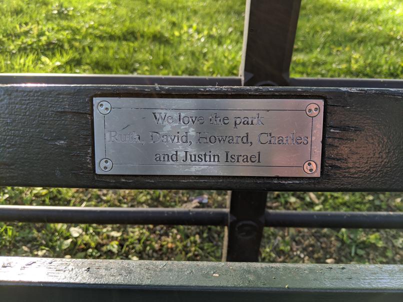 I saw this bench in Central Park