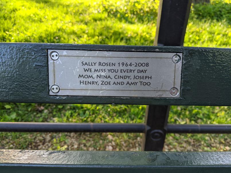 I saw this bench in Central Park