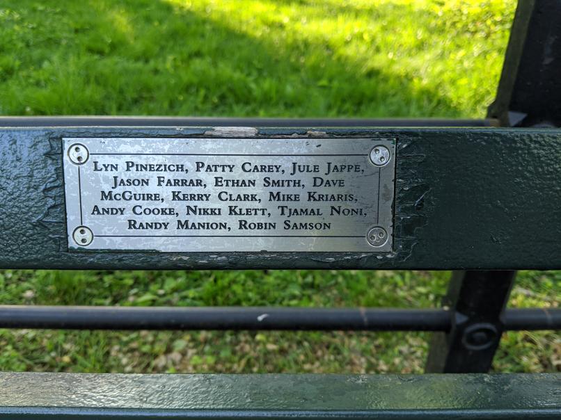 I saw this bench in Central Park