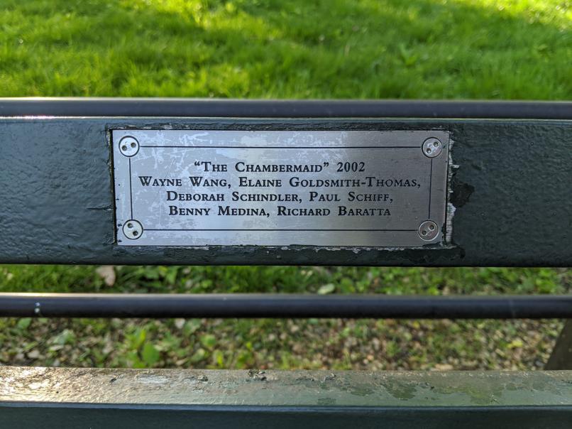 I saw this bench in Central Park