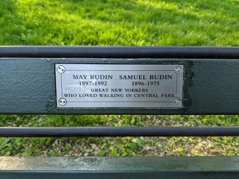 I saw this bench in Central Park