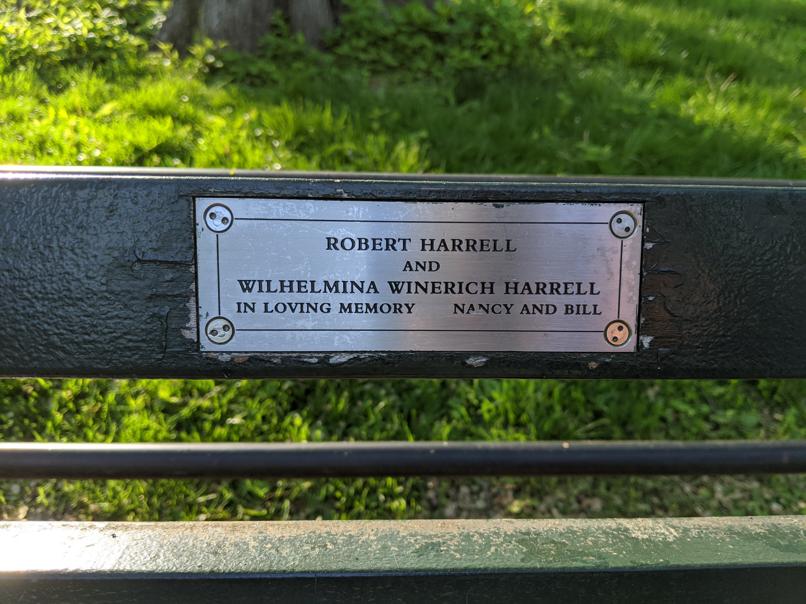 I saw this bench in Central Park