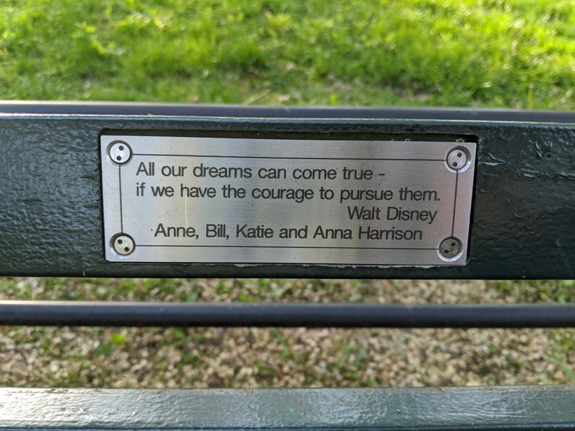 I saw this bench in Central Park