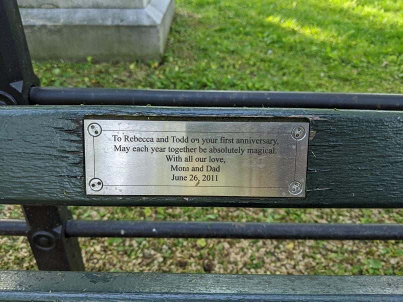 I saw this bench in Central Park