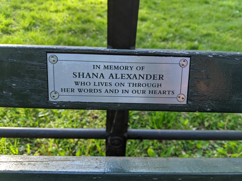 I saw this bench in Central Park