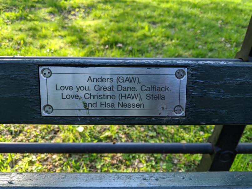 I saw this bench in Central Park