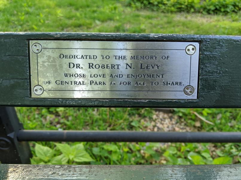 I saw this bench in Central Park