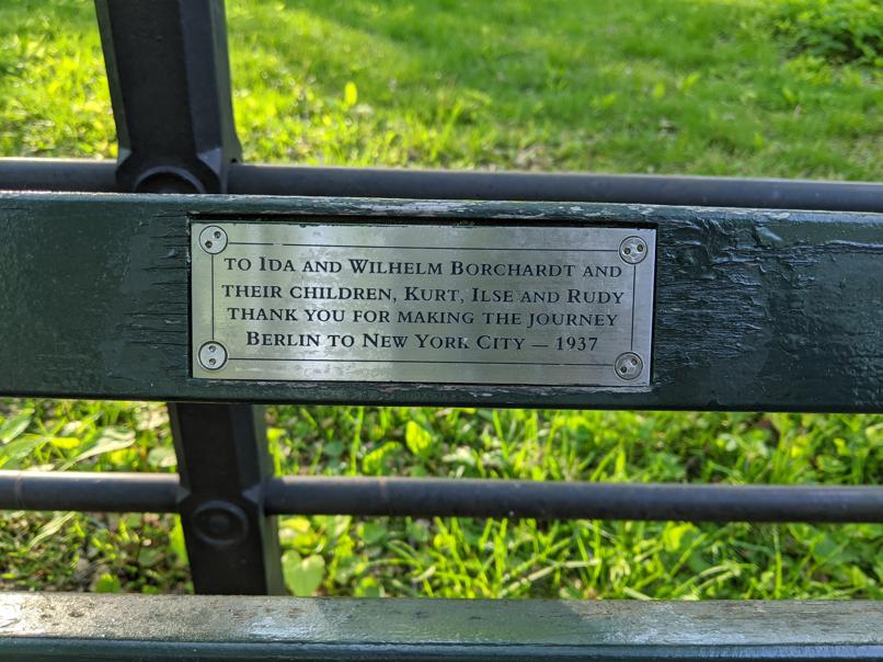 I saw this bench in Central Park