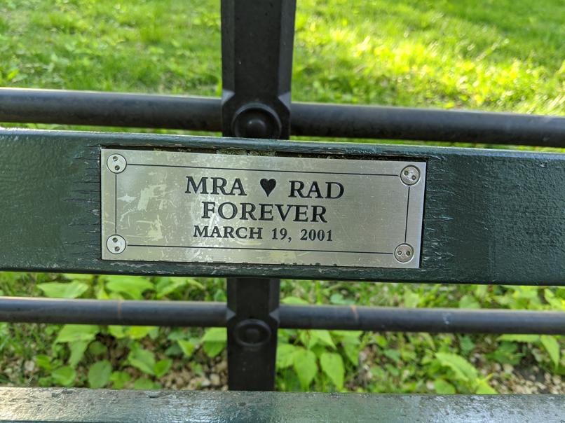 I saw this bench in Central Park