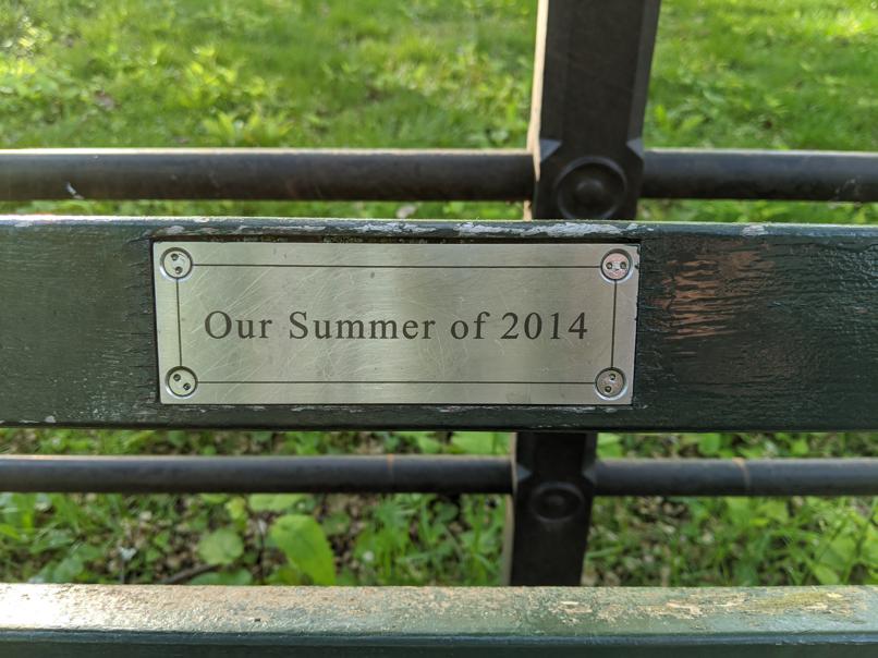 I saw this bench in Central Park