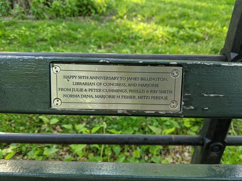 I saw this bench in Central Park