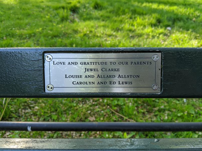 I saw this bench in Central Park