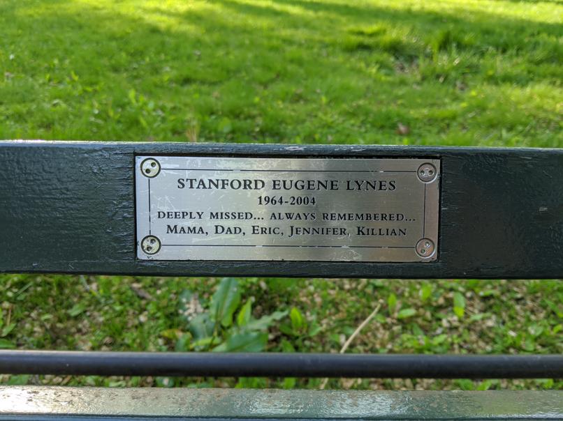 I saw this bench in Central Park