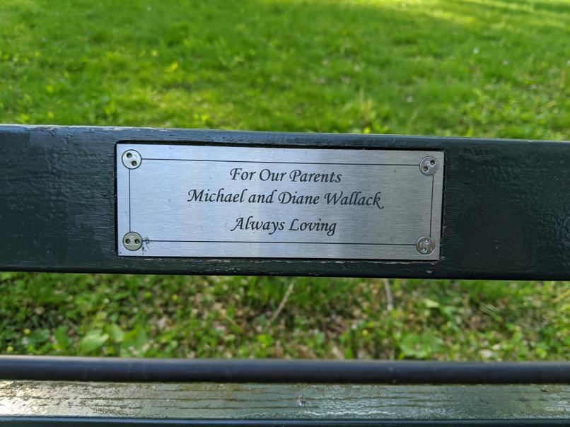 I saw this bench in Central Park