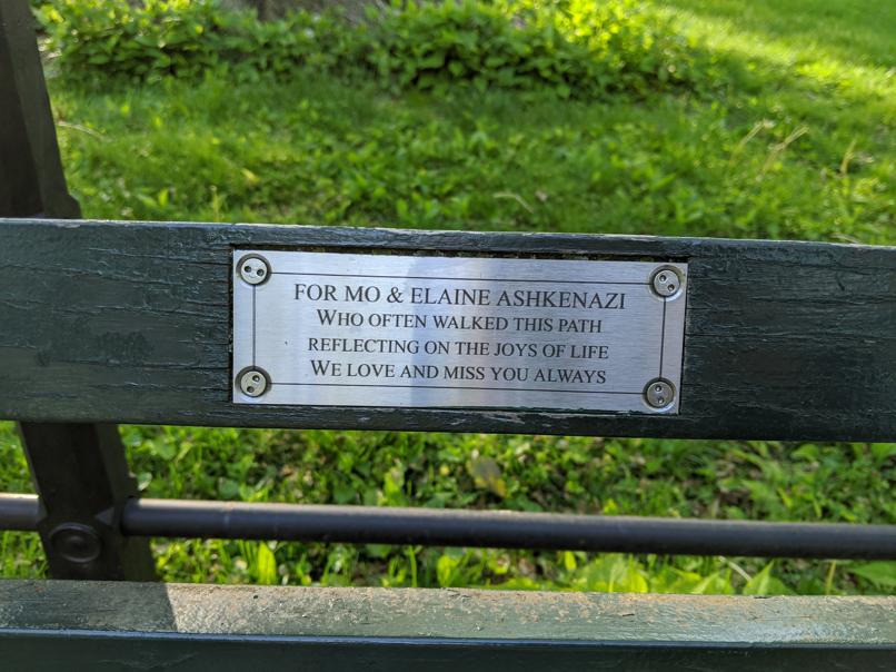 I saw this bench in Central Park