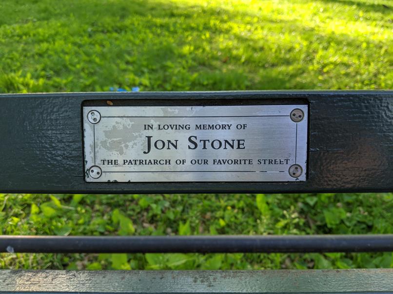 I saw this bench in Central Park