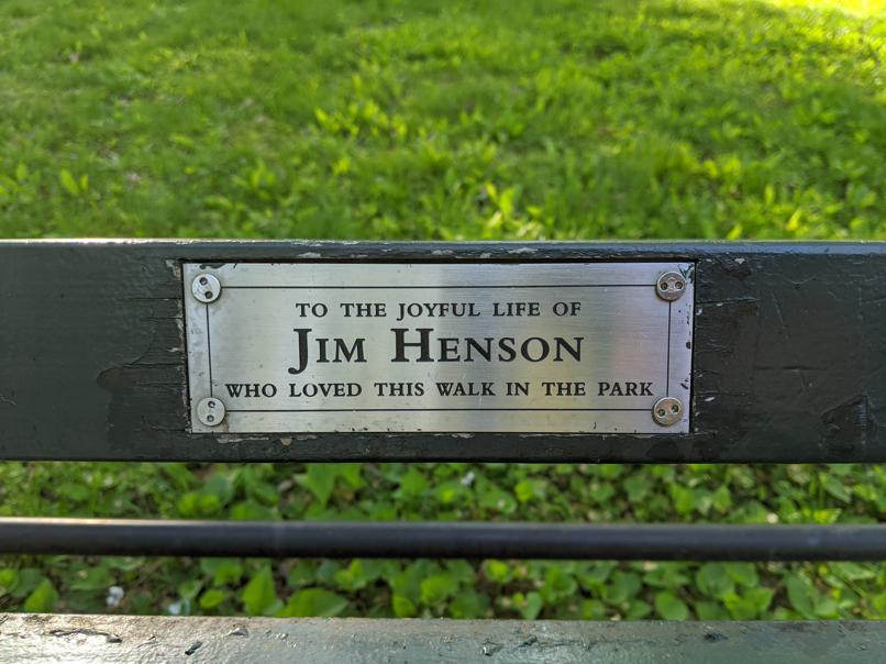 I saw this bench in Central Park