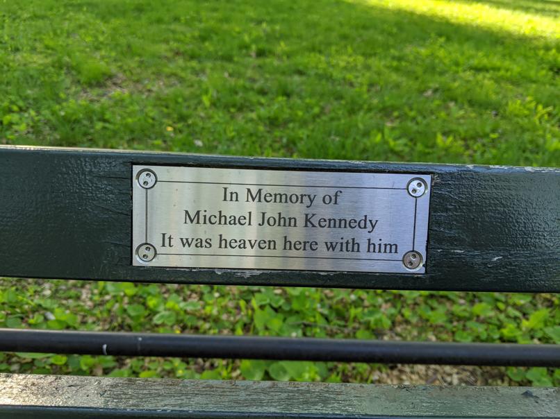 I saw this bench in Central Park