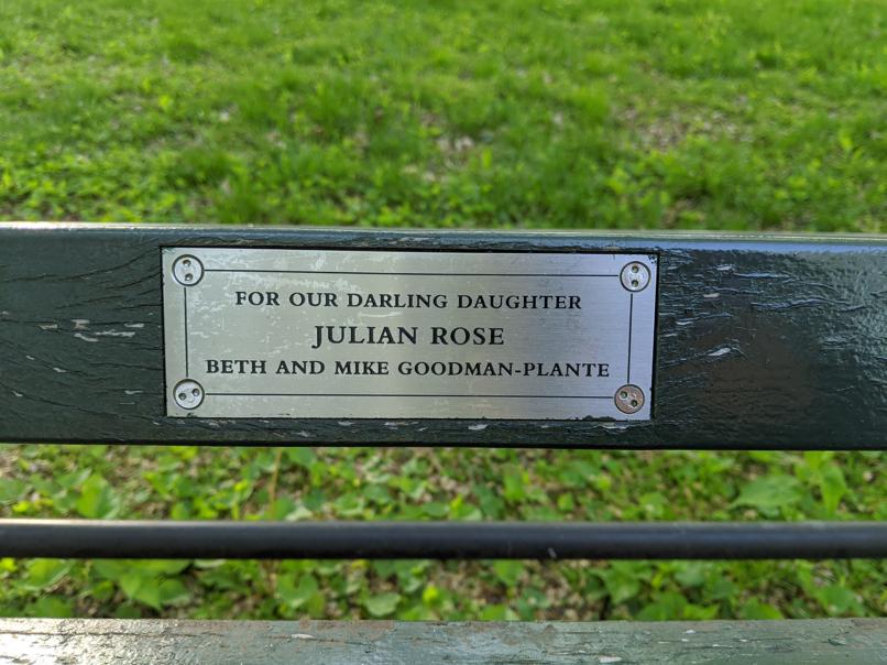 I saw this bench in Central Park