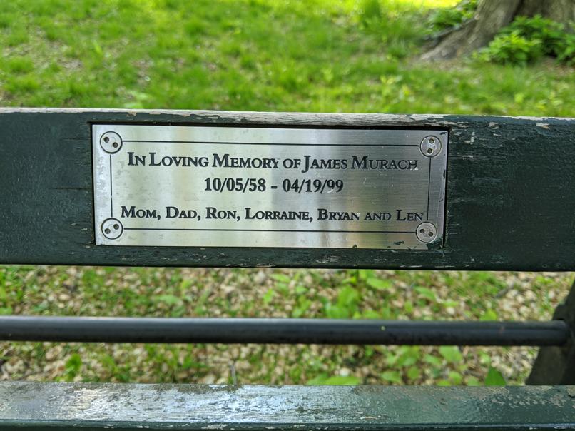 I saw this bench in Central Park