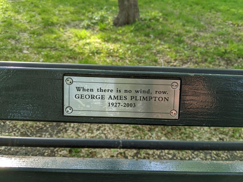 I saw this bench in Central Park