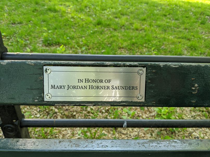 I saw this bench in Central Park