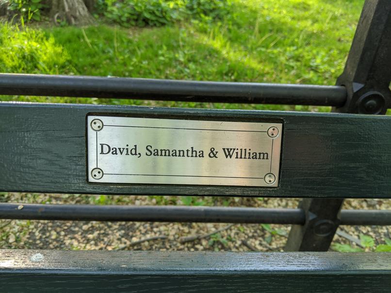 I saw this bench in Central Park