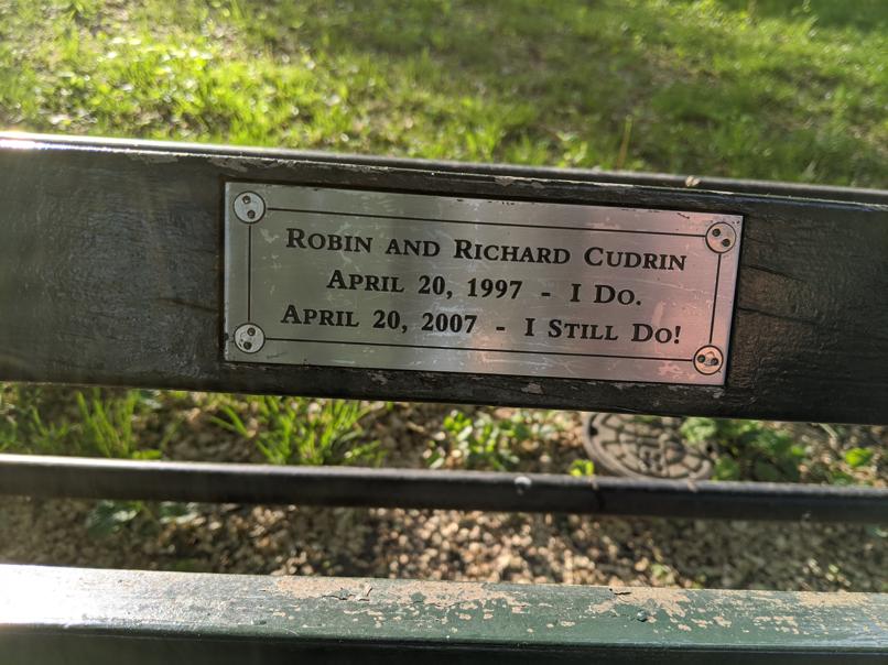 I saw this bench in Central Park