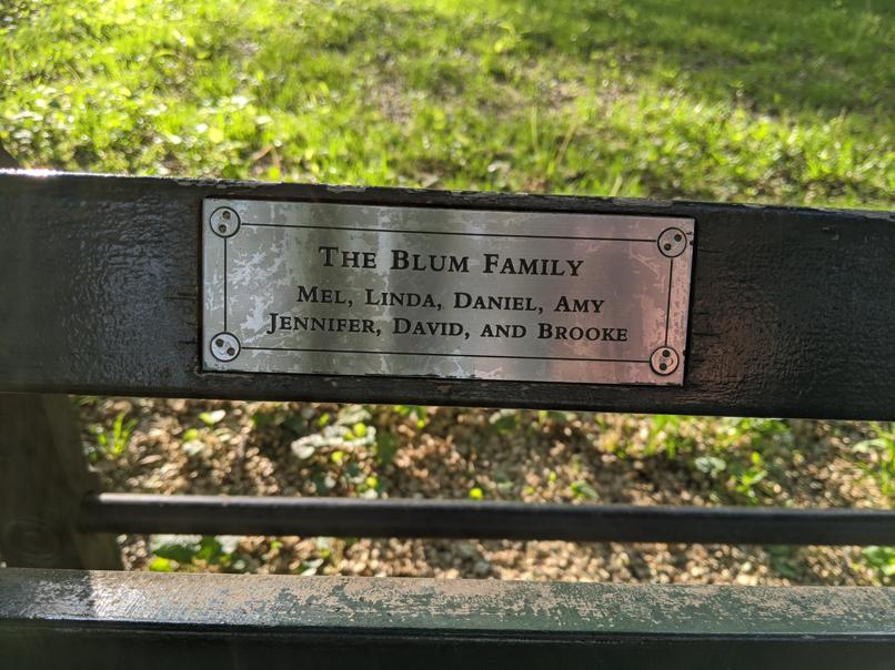 I saw this bench in Central Park