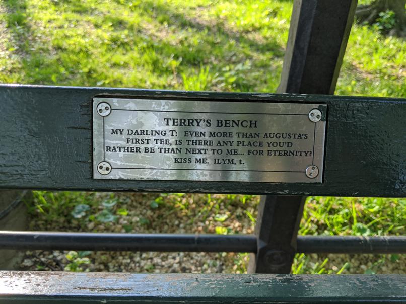 I saw this bench in Central Park