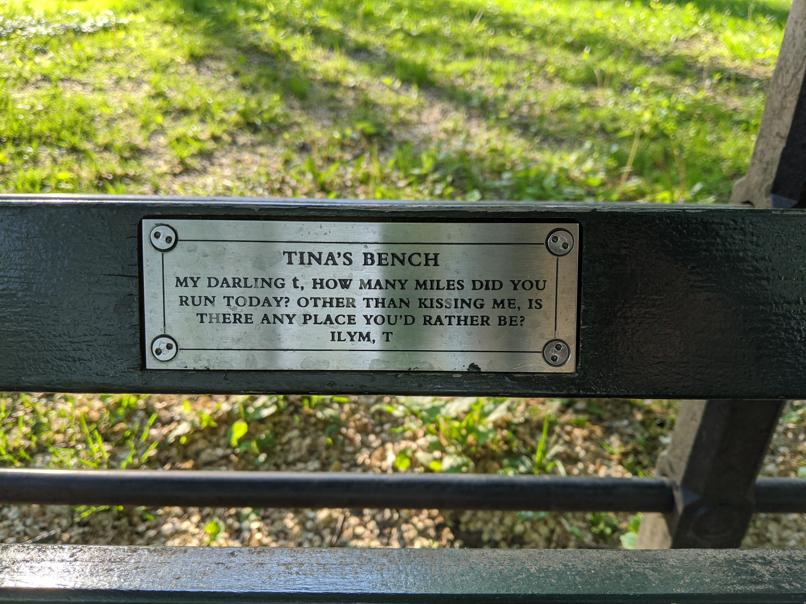 I saw this bench in Central Park