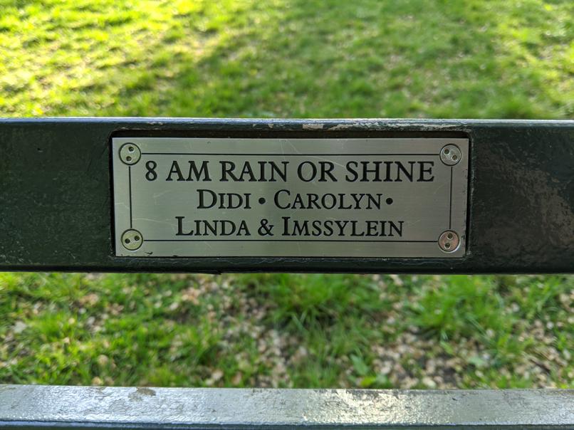 I saw this bench in Central Park