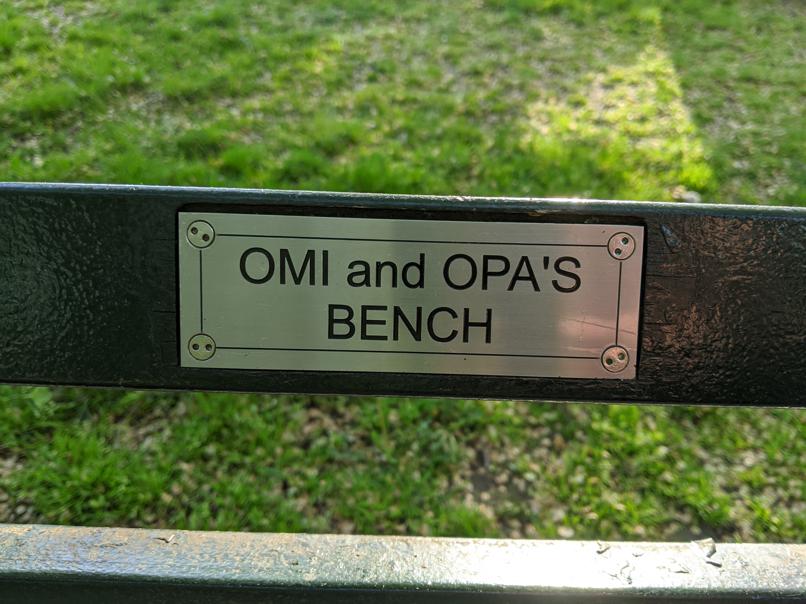 I saw this bench in Central Park