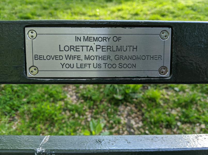 I saw this bench in Central Park