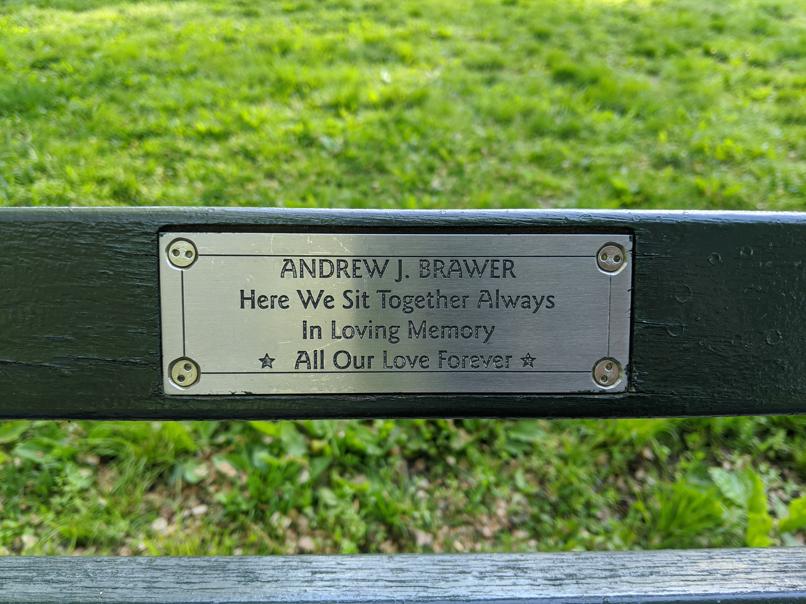 I saw this bench in Central Park