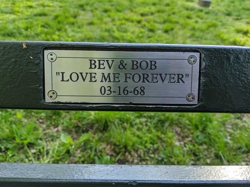 I saw this bench in Central Park