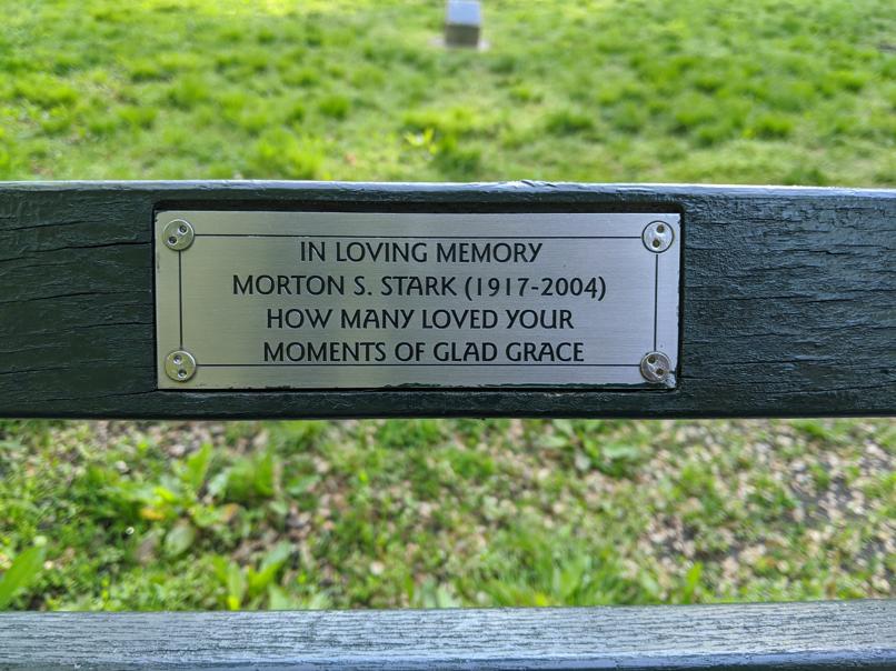 I saw this bench in Central Park