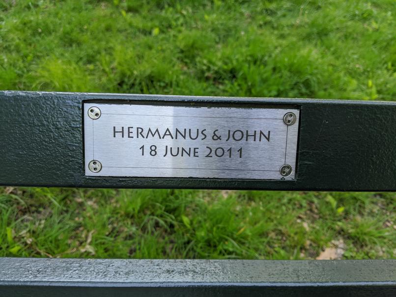 I saw this bench in Central Park