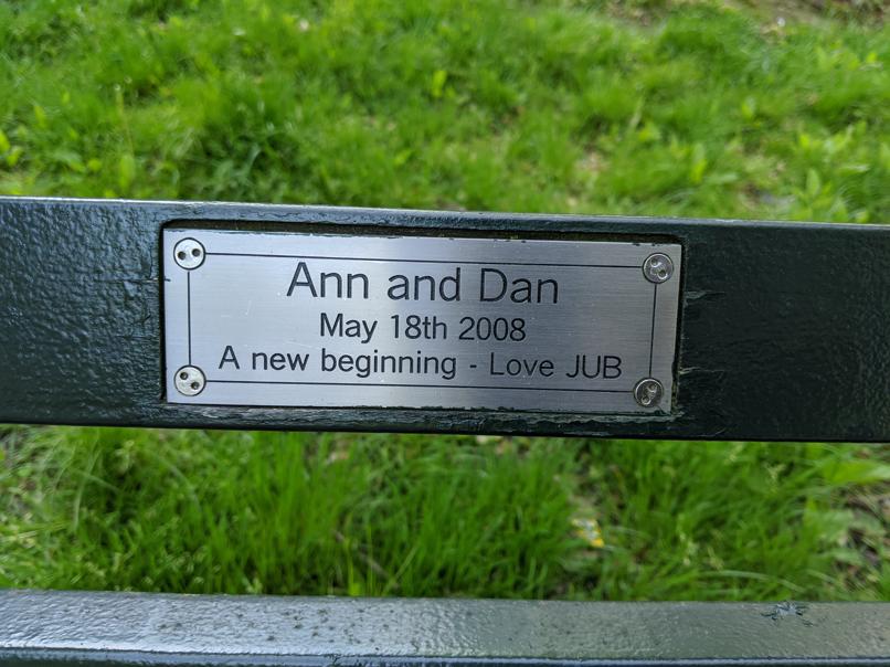 I saw this bench in Central Park