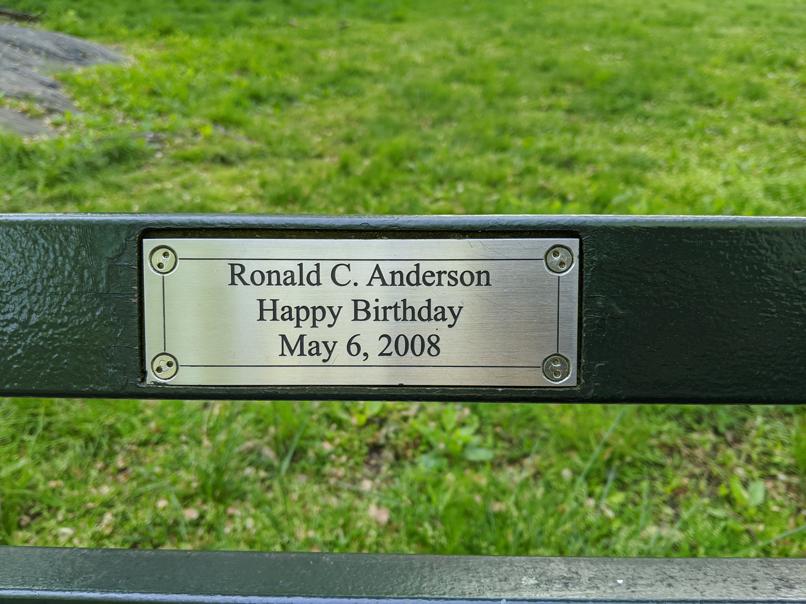 I saw this bench in Central Park