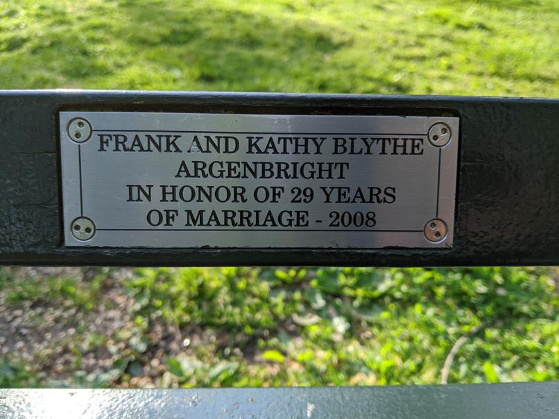 I saw this bench in Central Park