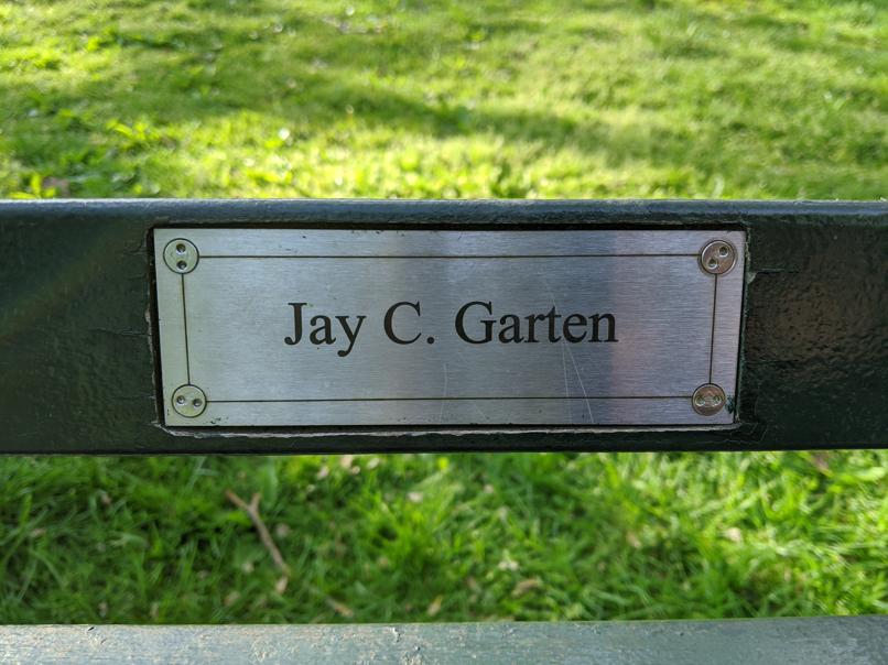 I saw this bench in Central Park