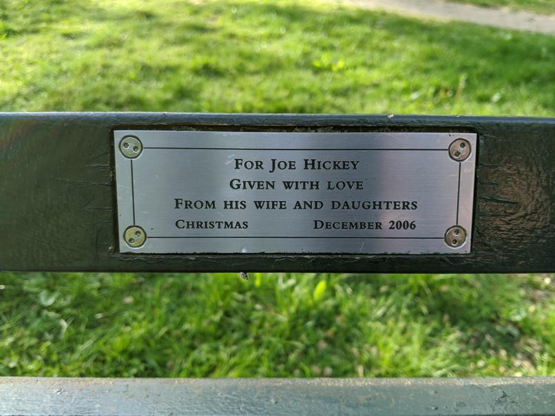 I saw this bench in Central Park