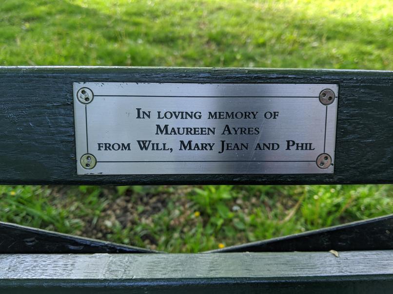 I saw this bench in Central Park